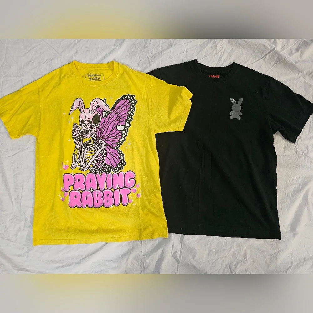 Praying Rabbit Graphic Tees - Picture 1 of 6